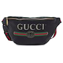 Bolsa de cinto preta com logotipo Gucci