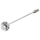 Silver Hermes Clou de Selle Stick Pin Costume Brooch - Hermès