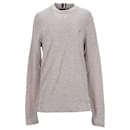 Tommy Hilfiger Mens Pure Mouline Cotton Jumper in Nude Cotton