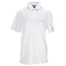 Tommy Hilfiger Herren-Poloshirt mit Unterkragen-Print aus weißer Baumwolle