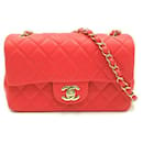 Chanel CC Mini Classic Square Bolso bandolera de cuero con solapa única A69900 en buen estado