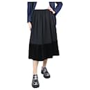 Black wool and velvet pleated skirt - size S - Comme Des Garcons