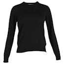 Burberry Elbow Patch Detail Sweater in Black Wool