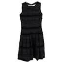 Oscar De La Renta Textured Sleeveless Dress in Black Recycled Wool - Oscar de la Renta