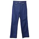 RE/done Straight Leg Denim Jeans in Blue Cotton - Re/Done