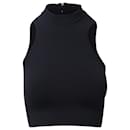 Versace Halter Neck Cropped Top in Black Silk