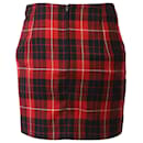 Jean Paul Gaultier Plaid Skirt in Red Wool