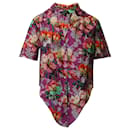 Isabel Marant Nelia Hemd mit Bindegürtel und Blumenmuster aus mehrfarbiger Baumwolle