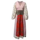 Vestido largo con patchwork de algodón multicolor de Ganni Sweeney