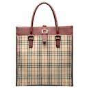 Burberry Nova Check Leather Trimmed Handbag  Canvas Tote Bag in Good condition