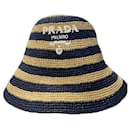 Chapéu de balde de crochê PRADA báltico natural - Prada