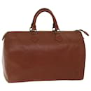 Louis Vuitton Epi Speedy 35 Hand Bag Brown Kenya M42993 LV Auth 67796