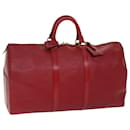 Louis Vuitton Epi Keepall 50 Boston Tasche Rot M42967 LV Auth 68419