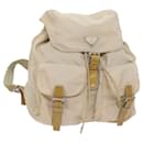 PRADA Rucksack Nylon Beige Auth 67585 - Prada