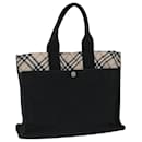 BURBERRY Nova Check Blue Label Borsa a mano Tela Nero Beige Auth yb526 - Burberry