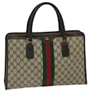 GUCCI GG Supreme Web Sherry Line Hand Bag PVC Beige Red Green 010 378 auth 68036 - Gucci