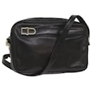 Christian Dior Shoulder Bag Leather Black Auth 68230
