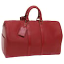 Louis Vuitton Epi Keepall 45 Boston Tasche Rot M42977 LV Auth 68219