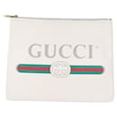 Leather Clutch Bag - Gucci