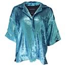 Meryll Rogge Blue Sequined Short Sleeved Top - Autre Marque