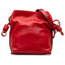 Petit sac à bandoulière rouge Loewe avec nœud flamenco