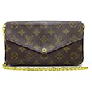 Borsa a tracolla Louis Vuitton Monogram Pochette Felicie marrone