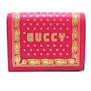 Rosafarbene Gucci Guccy Sega-Geldbörse mit zwei Fächern 