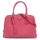 Bolso satchel Prada Saffiano Lux Promenade rosa