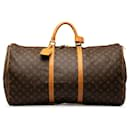 Keepall marrón con monograma de Louis Vuitton 60 Bolsa de viaje