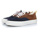 closed, suede sneakers in brown and blue - Closed