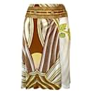 Roberto Cavalli Art Deco Skirt 48IT 14US