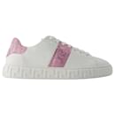 La Greca Sneakers - Versace - Leather - White/pink