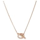 Hermès Finesse Pendant with Diamonds in 18k Rose Gold 0.46 ctw