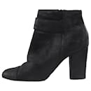 Black high heeled boots with CC charm - size EU 37.5 - Chanel