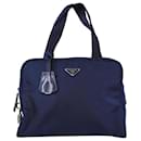 Navy nylon Boston top-handle bag - Prada