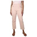 Pink straight-leg jeans - size UK 12 - 7 For All Mankind