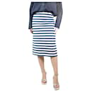 Blue and white denim striped skirt - size UK 8 - Prada