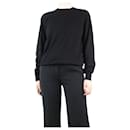 Suéter preto de malha leve com gola redonda - tamanho IT 46 - Prada
