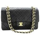 Black vintage 1989 medium Classic double flap bag - Chanel