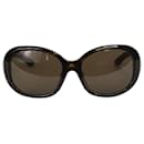 Brown tortoise shell oversized sunglasses - Prada