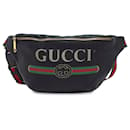 Bolsa de cintura com logotipo preto Gucci