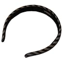 Fendi – Stirnband aus Canvas mit Pequin-Muster in Braun