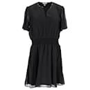 Tommy Hilfiger Womens Chiffon Smock Dress in Black Polyester