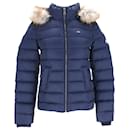 Womens Faux Fur Trimmed Down Fitted Jacket - Tommy Hilfiger