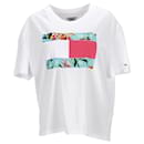 Camiseta recortada de algodão orgânico com logotipo floral feminino - Tommy Hilfiger