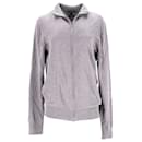 Tommy Hilfiger Mens Silk Blend Zip Thru Sweater in Grey Cotton