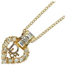 Dior Logo Rhinestone Necklace Metal Necklace in Good condition