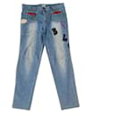Pantalon droit en denim bleu Byblos style streetwear