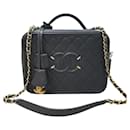 Chanel Filigree Vanity Case Quilted Caviar Gold-tone Bag