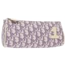 Christian Dior Trotter Canvas Pouch Purple Auth yk11161